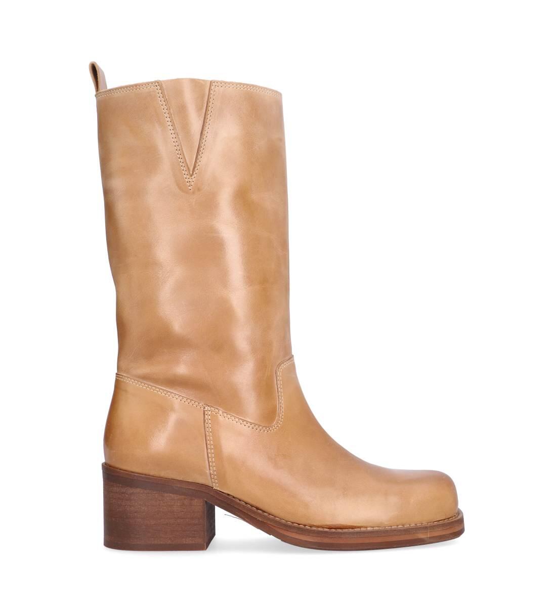 Læderstøvler – Cognac calf